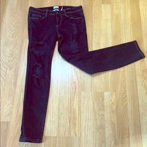 Ripped Dark Blue Jeans